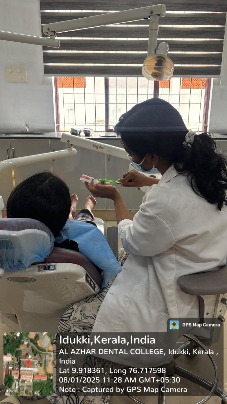 Demonstration of brushing technique 